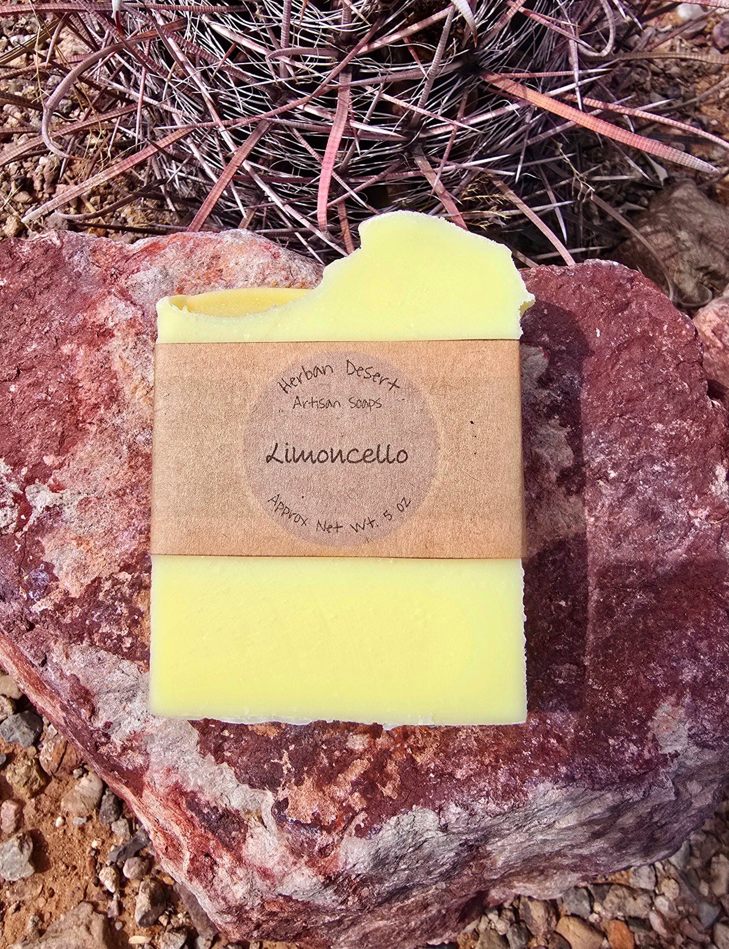 One handmade tallow soap bar featuring a fresh sweet lemon scent, crafted with grass-fed beef tallow, shea butter, and olive oil for deep hydration and gentle cleansing.